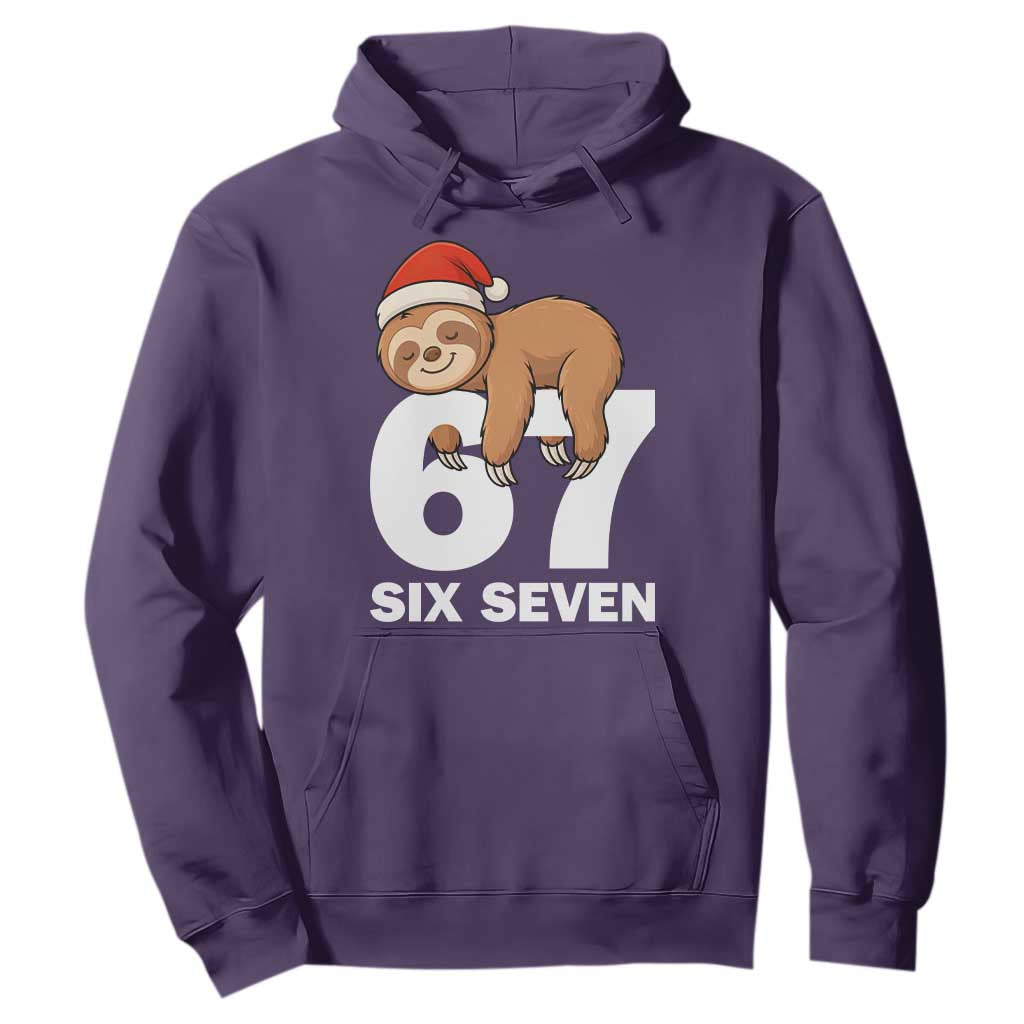 67 Six Seven Hoodie Funny Sloth Christmas TS14 Purple Print Your Wear