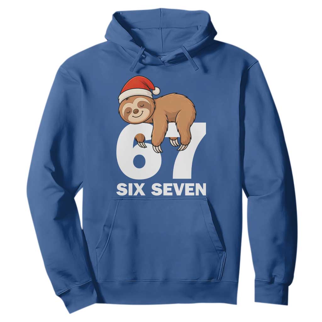 67 Six Seven Hoodie Funny Sloth Christmas TS14 Royal Blue Print Your Wear