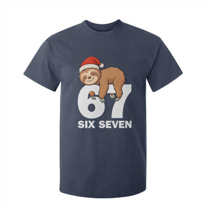 67 Six Seven T Shirt For Kid Funny Sloth Christmas TS14 Navy Print Your Wear