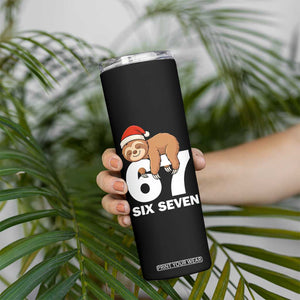 67 Six Seven Skinny Tumbler Funny Sloth Christmas TS14 Print Your Wear