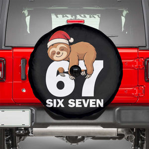 67 Six Seven Spare Tire Cover Funny Sloth Christmas TS14 Black Print Your Wear