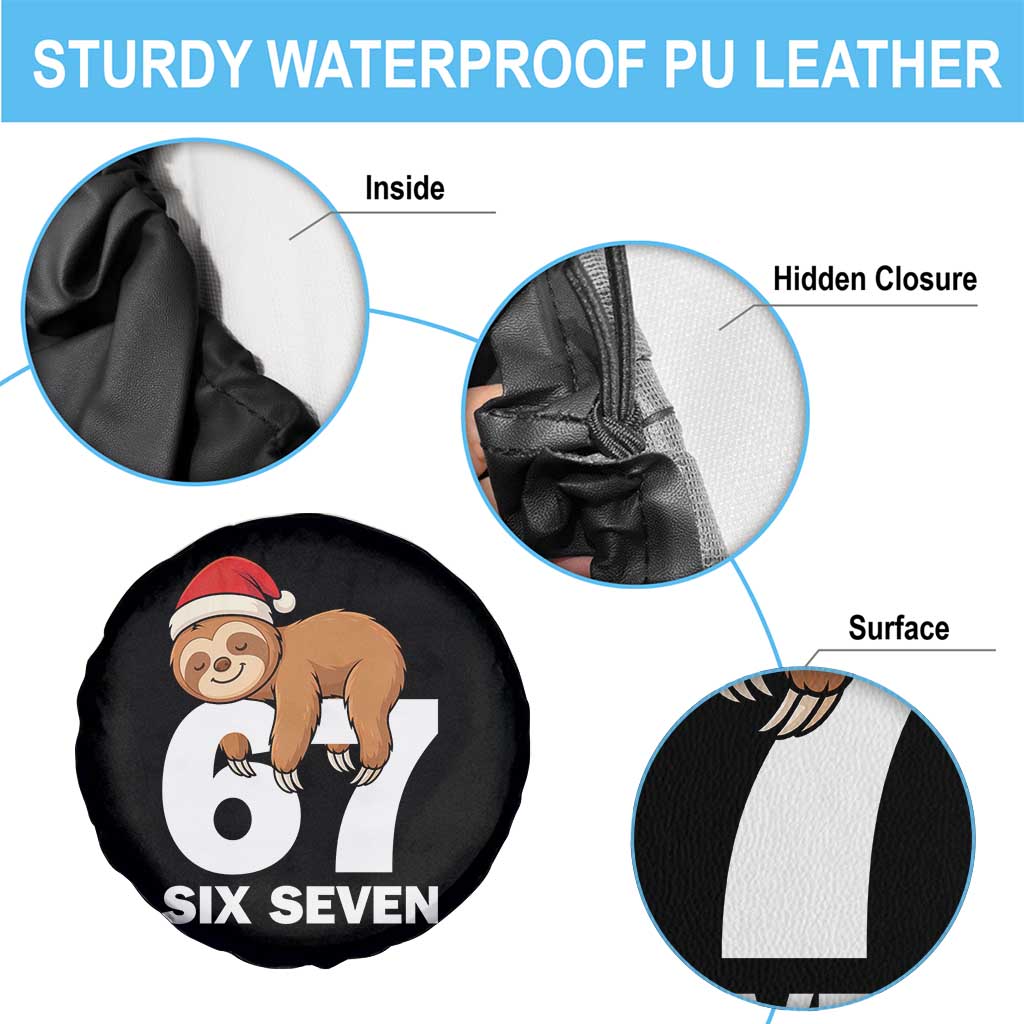 67 Six Seven Spare Tire Cover Funny Sloth Christmas TS14 Print Your Wear