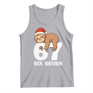 67 Six Seven Tank Top Funny Sloth Christmas TS14 Athletic Heather Print Your Wear