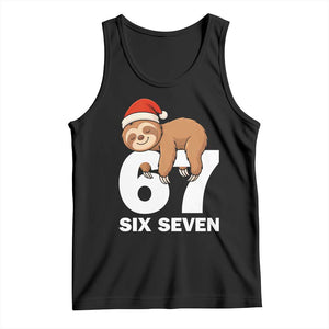 67 Six Seven Tank Top Funny Sloth Christmas TS14 Black Print Your Wear
