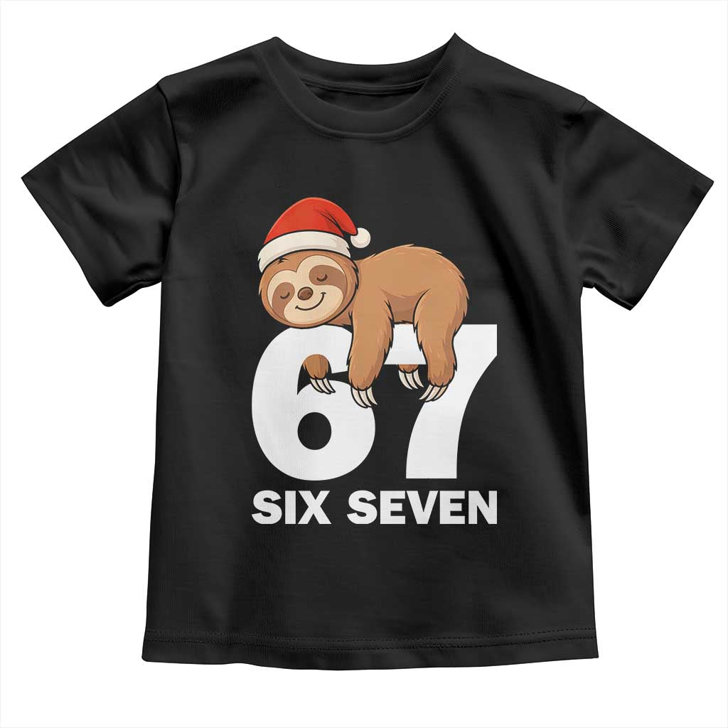 67 Six Seven Toddler T Shirt Funny Sloth Christmas TS14 Black Print Your Wear
