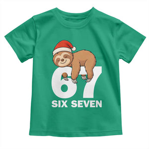 67 Six Seven Toddler T Shirt Funny Sloth Christmas TS14 Irish Green Print Your Wear