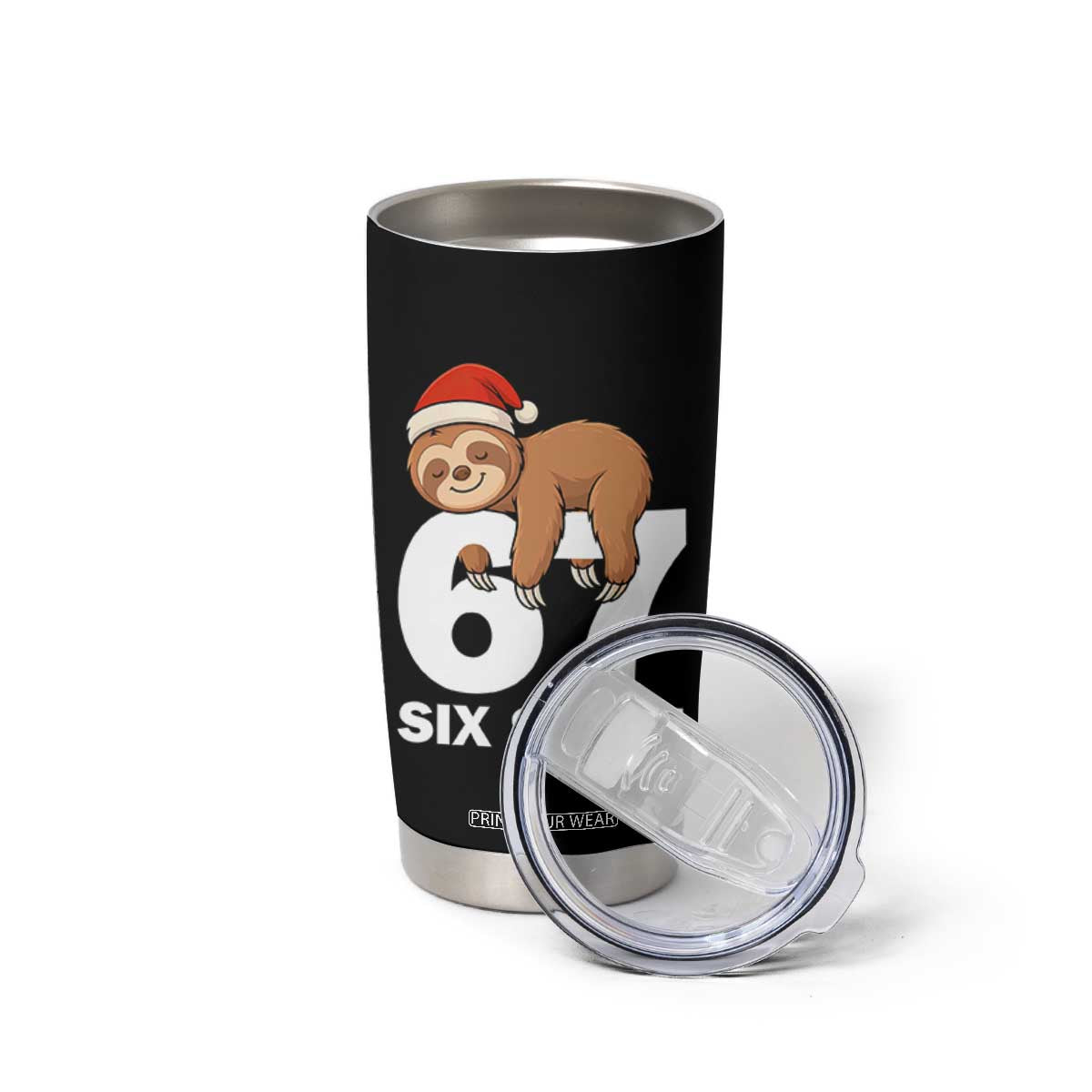 67 Six Seven Tumbler Cup Funny Sloth Christmas TS14 Print Your Wear