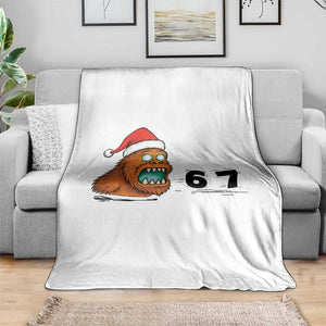 67 Six Seven Throw Blanket Funny Bigfoot Christmas TS14 Print Your Wear