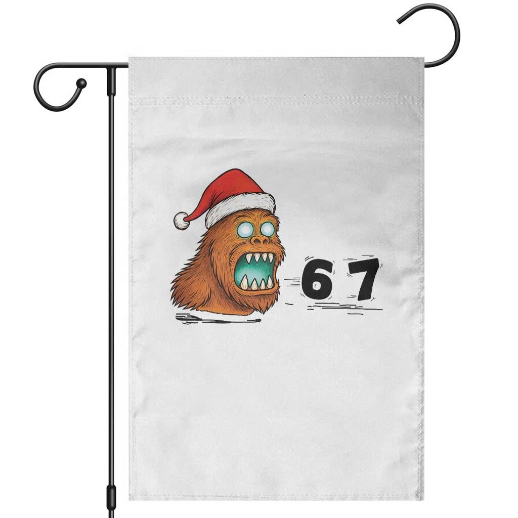 67 Six Seven Garden Flag Funny Bigfoot Christmas TS14 White Print Your Wear