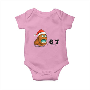 67 Six Seven Baby Onesie Funny Bigfoot Christmas TS14 Light Pink Print Your Wear
