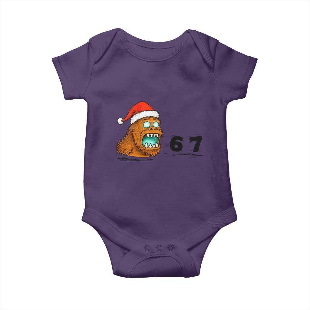 67 Six Seven Baby Onesie Funny Bigfoot Christmas TS14 Purple Print Your Wear
