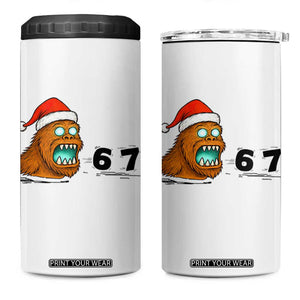 67 Six Seven 4 in 1 Can Cooler Tumbler Funny Bigfoot Christmas TS14 One Size: 16 oz White Print Your Wear