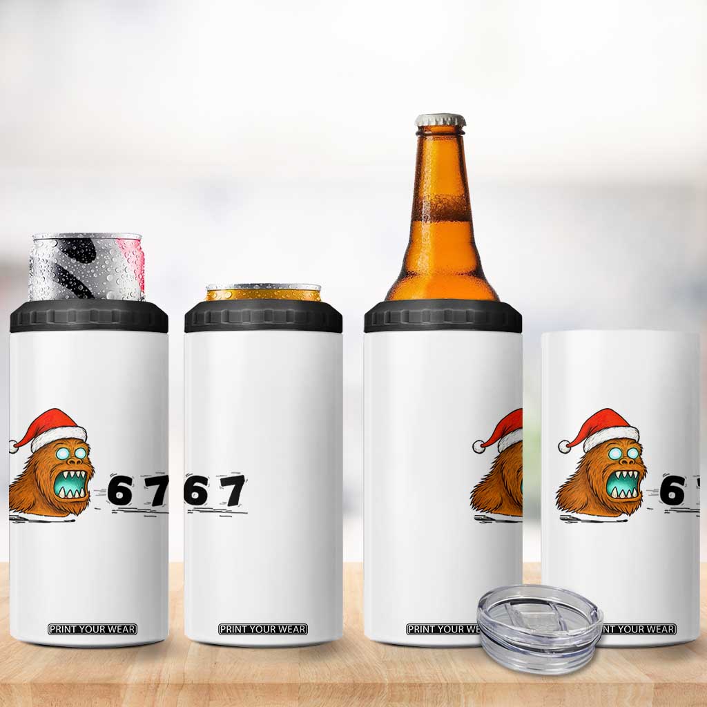 67 Six Seven 4 in 1 Can Cooler Tumbler Funny Bigfoot Christmas TS14 Print Your Wear