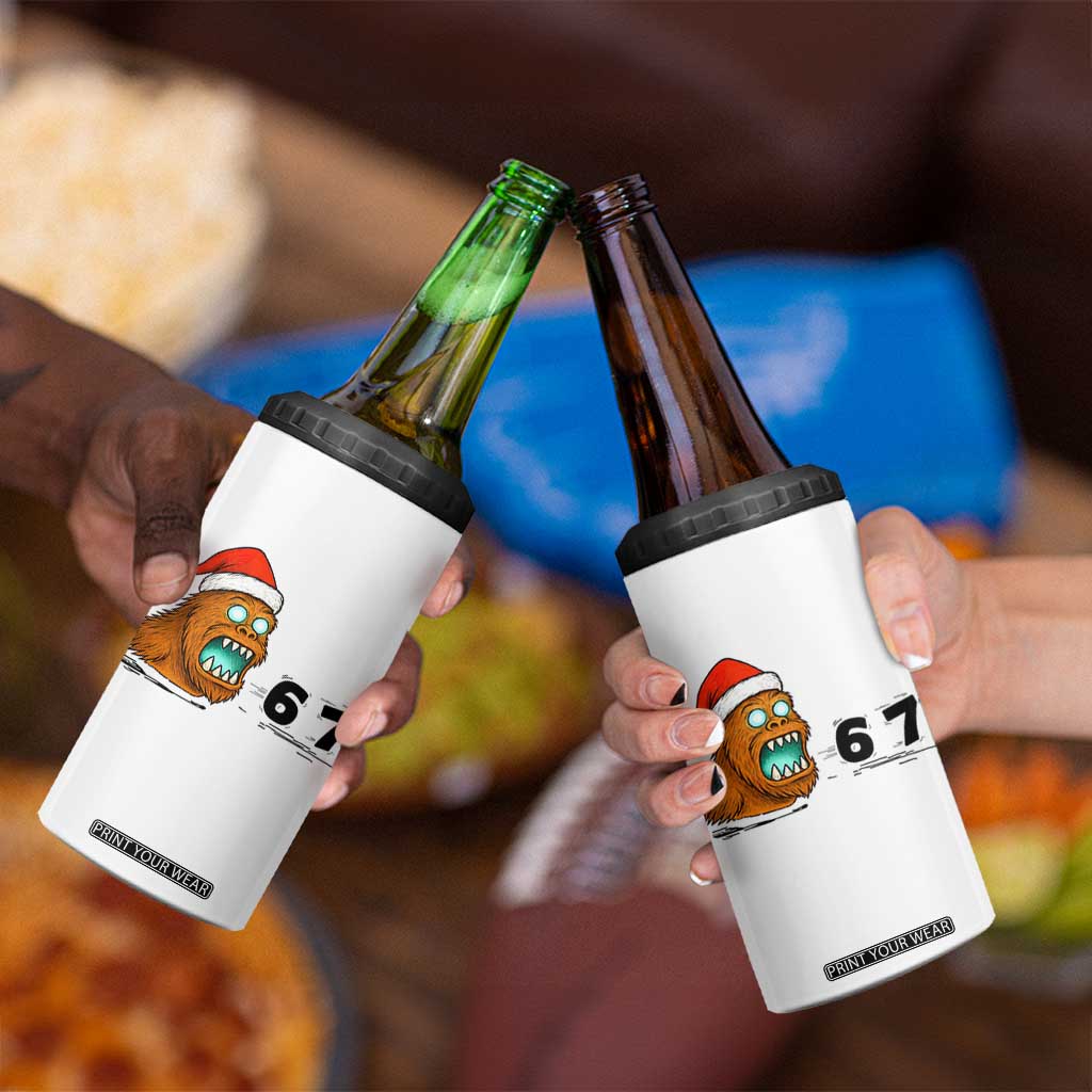 67 Six Seven 4 in 1 Can Cooler Tumbler Funny Bigfoot Christmas TS14 Print Your Wear