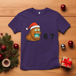 67 Six Seven T Shirt Funny Bigfoot Christmas TS14 Purple Print Your Wear