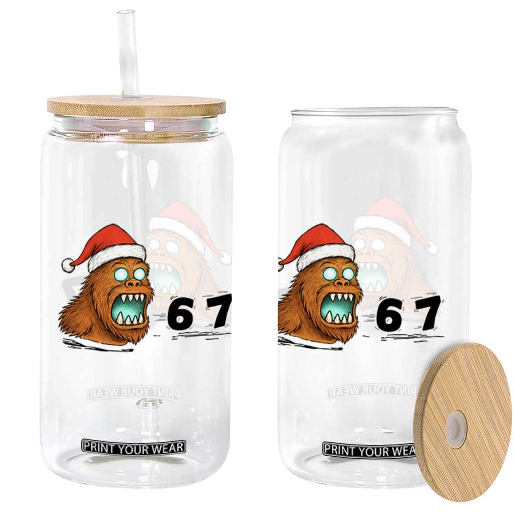 67 Six Seven Glass Can Funny Bigfoot Christmas TS14 Print Your Wear