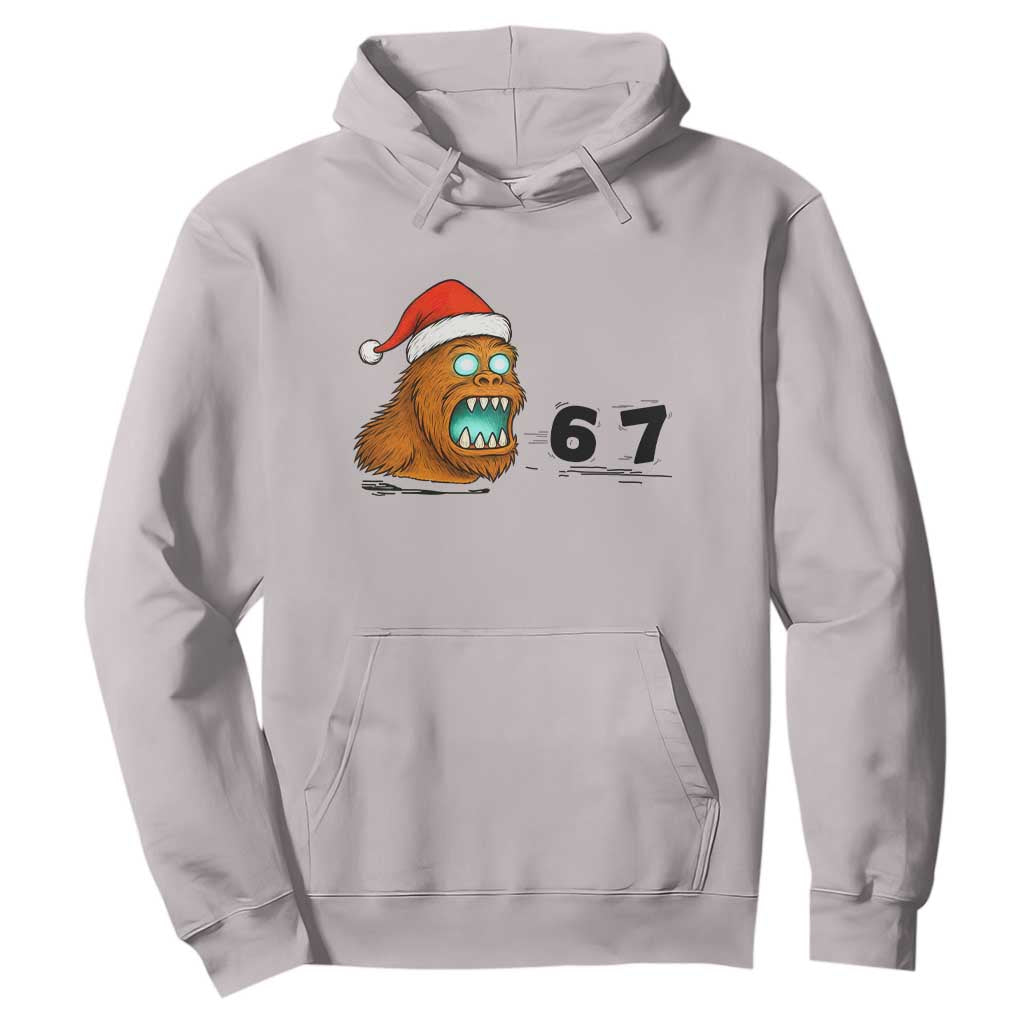 67 Six Seven Hoodie Funny Bigfoot Christmas TS14 Ice Gray Print Your Wear