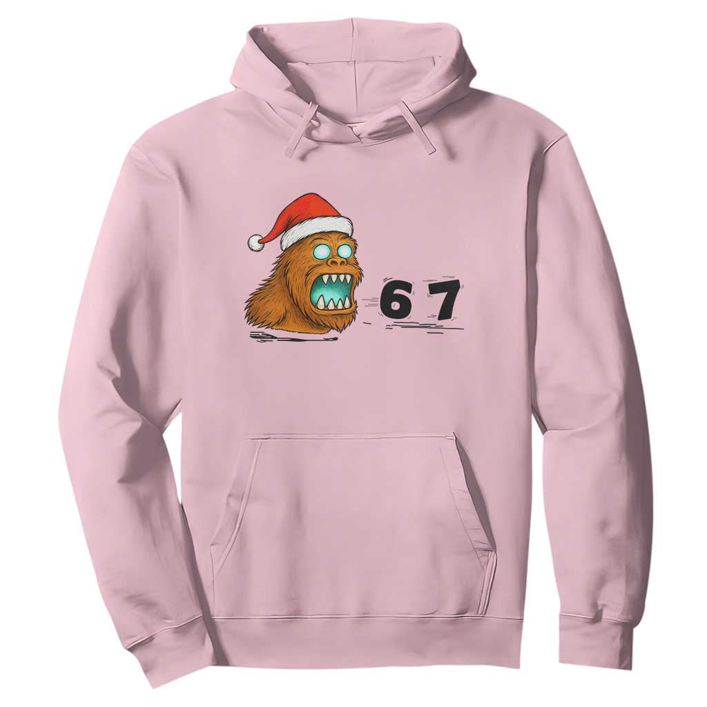67 Six Seven Hoodie Funny Bigfoot Christmas TS14 Light Pink Print Your Wear