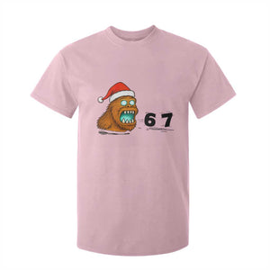 67 Six Seven T Shirt For Kid Funny Bigfoot Christmas TS14 Light Pink Print Your Wear