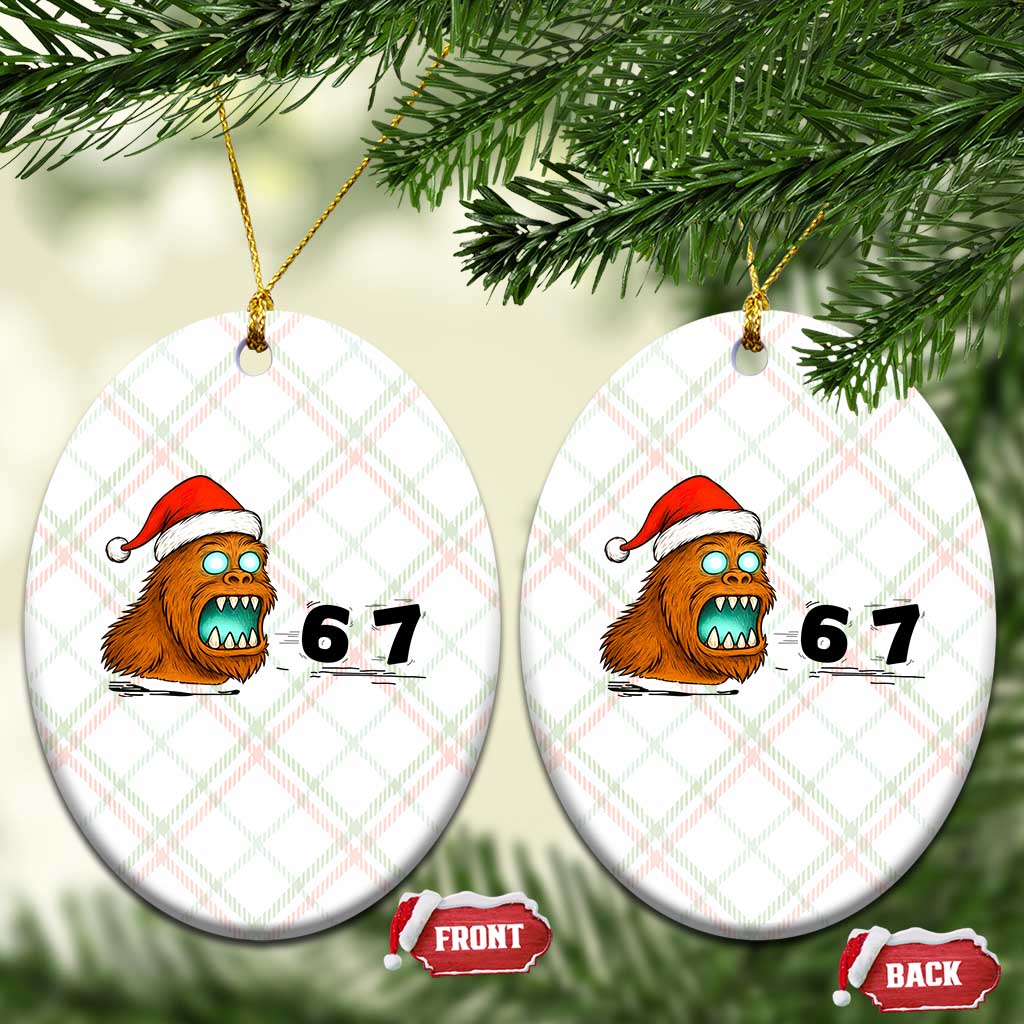 67 Six Seven Ceramic Ornament Funny Bigfoot Xmas TS14 Print Your Wear