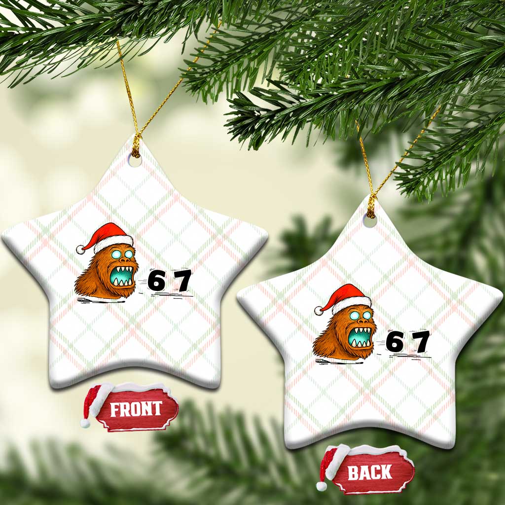 67 Six Seven Ceramic Ornament Funny Bigfoot Xmas TS14 Print Your Wear