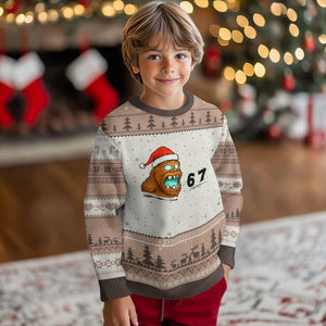 67 Six Seven Ugly Christmas Sweater Funny Bigfoot Xmas TS14 Mocha Mousse Print Your Wear
