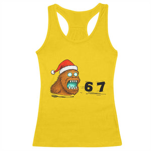 67 Six Seven Racerback Tank Top Funny Bigfoot Christmas TS14 Daisy Print Your Wear
