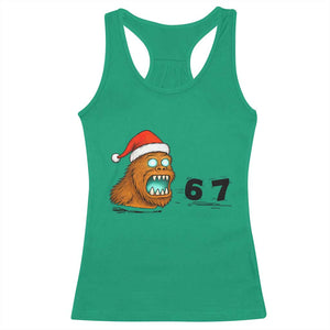 67 Six Seven Racerback Tank Top Funny Bigfoot Christmas TS14 Irish Green Print Your Wear
