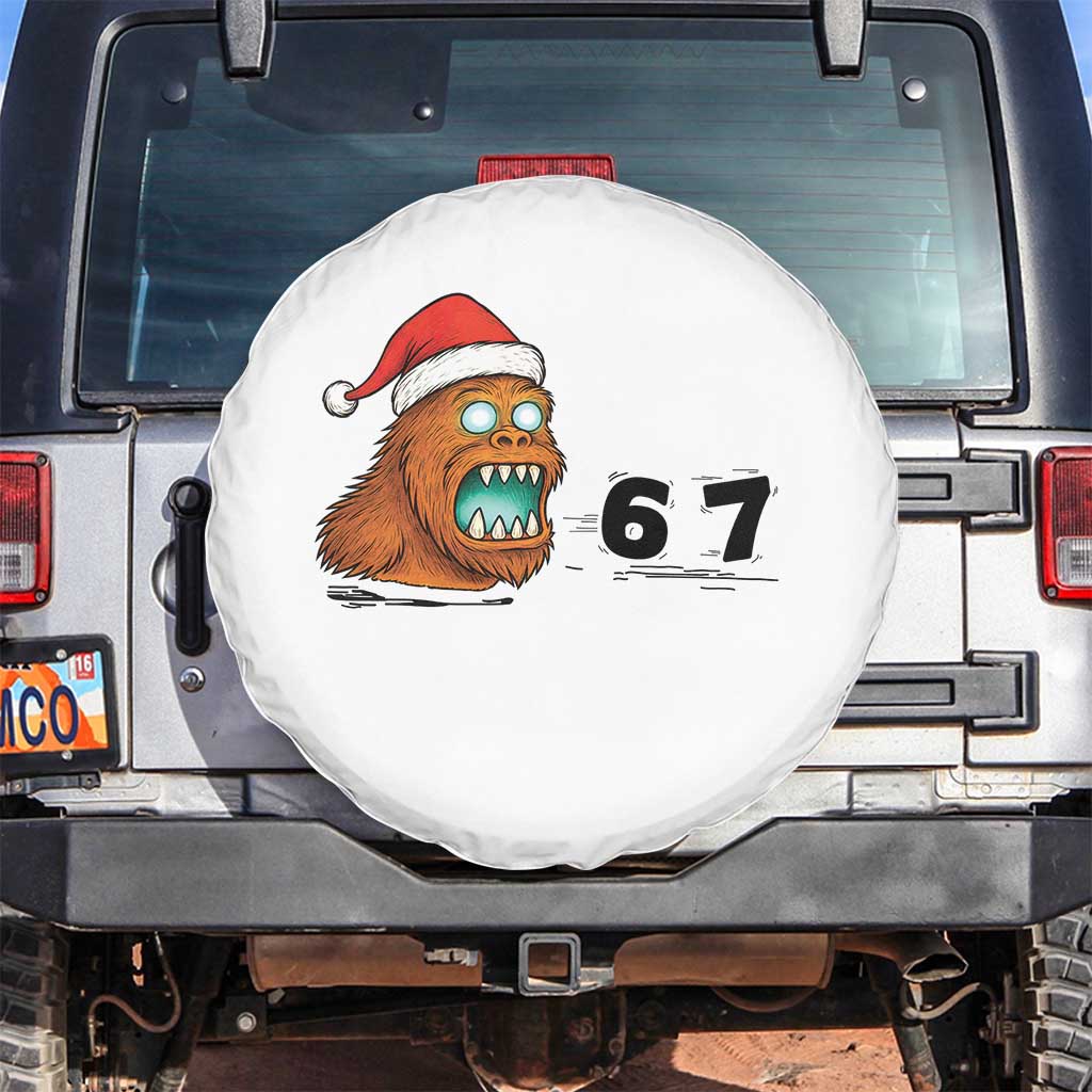 67 Six Seven Spare Tire Cover Funny Bigfoot Christmas TS14 No hole White Print Your Wear