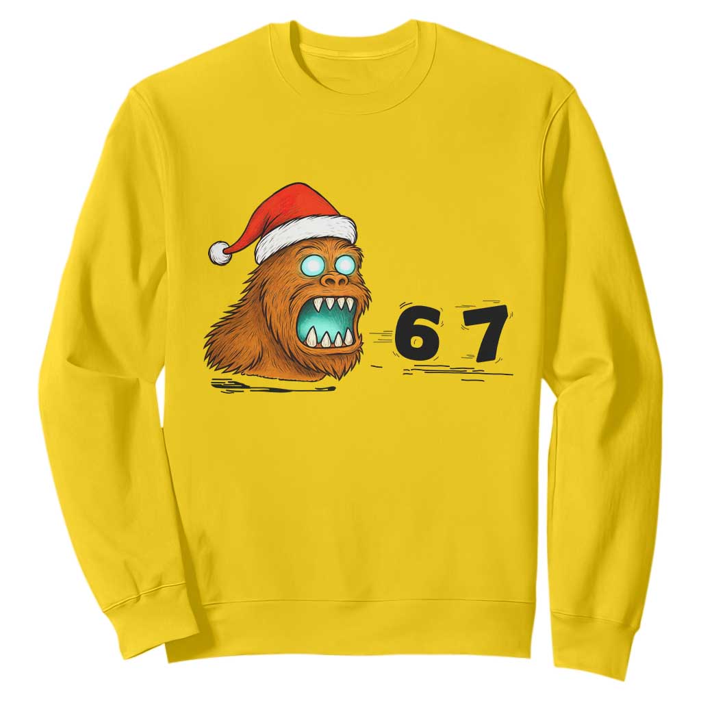 67 Six Seven Sweatshirt Funny Bigfoot Christmas TS14 Daisy Print Your Wear