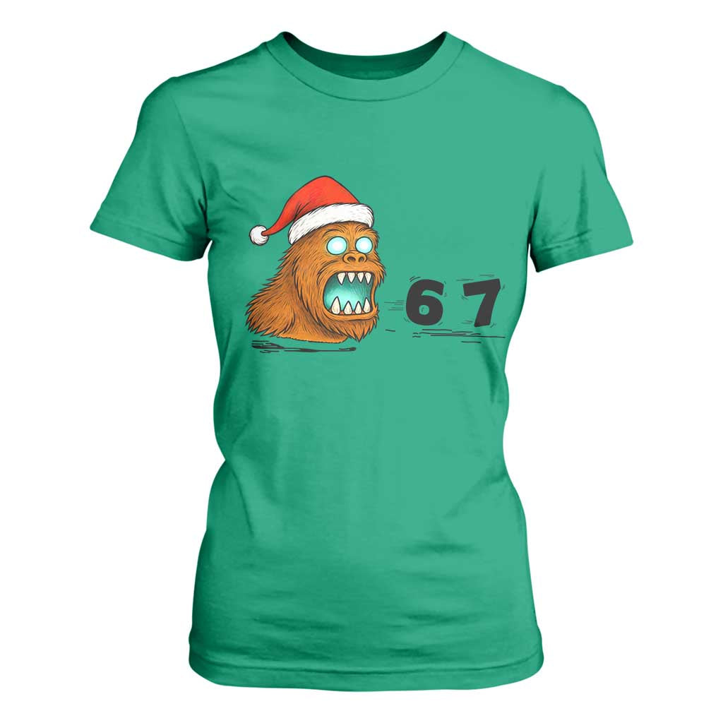 67 Six Seven T Shirt For Women Funny Bigfoot Christmas TS14 Irish Green Print Your Wear