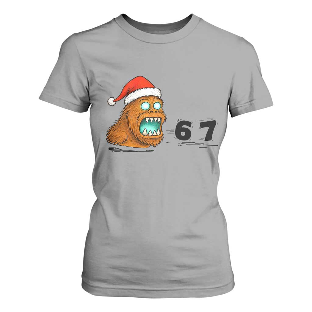 67 Six Seven T Shirt For Women Funny Bigfoot Christmas TS14 Sport Gray Print Your Wear