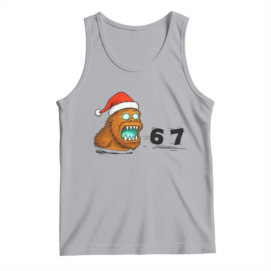 67 Six Seven Tank Top Funny Bigfoot Christmas TS14 Athletic Heather Print Your Wear