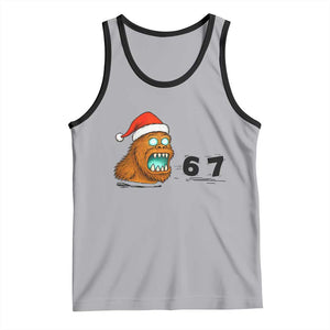 67 Six Seven Tank Top Funny Bigfoot Christmas TS14 Athletic Heather Black Print Your Wear