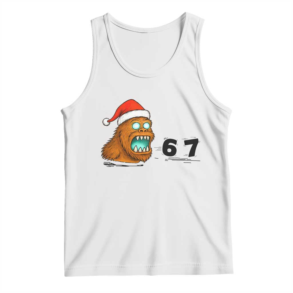 67 Six Seven Tank Top Funny Bigfoot Christmas TS14 White Print Your Wear