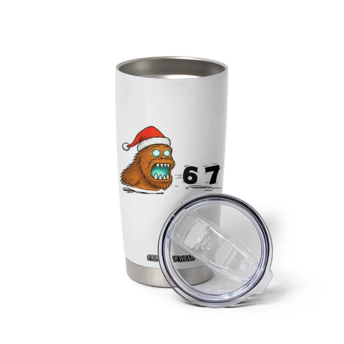 67 Six Seven Tumbler Cup Funny Bigfoot Christmas TS14 Print Your Wear