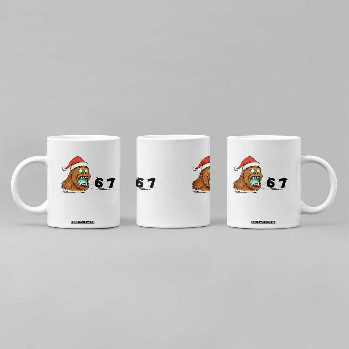 67 Six Seven Coffee Mug Funny Bigfoot Christmas TS14 Print Your Wear