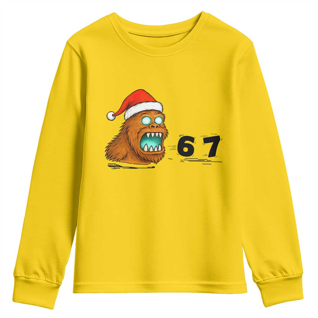 67 Six Seven Youth Sweatshirt Funny Bigfoot Christmas TS14 Daisy Print Your Wear