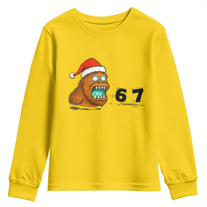67 Six Seven Youth Sweatshirt Funny Bigfoot Christmas TS14 Daisy Print Your Wear