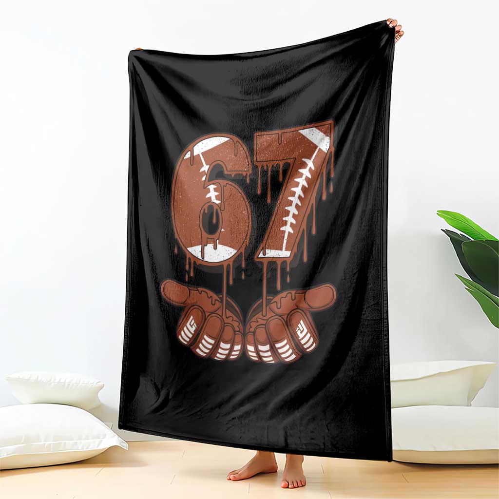 67 Six Seven Throw Blanket Funny Football Meme TS14 Print Your Wear