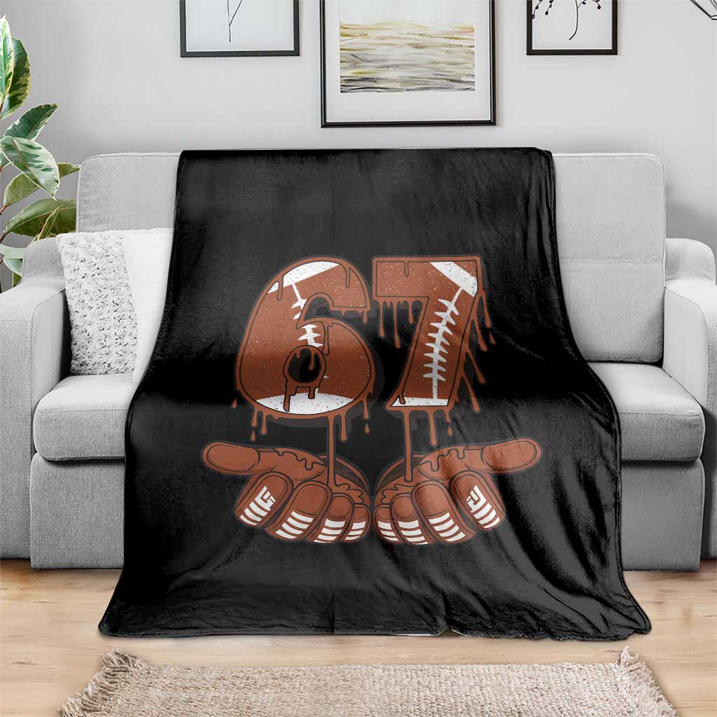 67 Six Seven Throw Blanket Funny Football Meme TS14 Print Your Wear