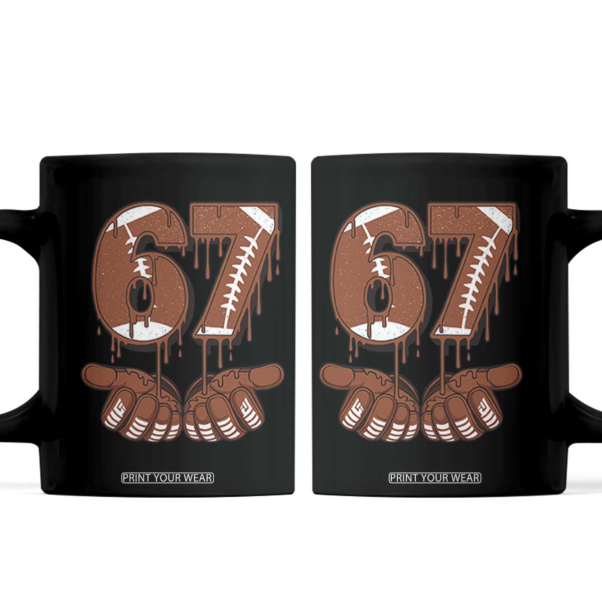 67 Six Seven Coffee Mug Funny Football Meme TS14 Black Print Your Wear