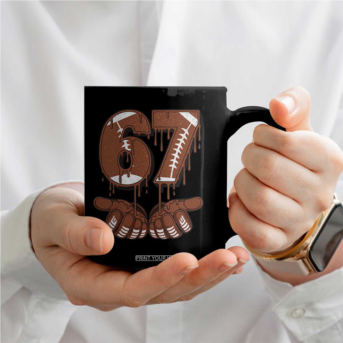 67 Six Seven Coffee Mug Funny Football Meme TS14 Print Your Wear