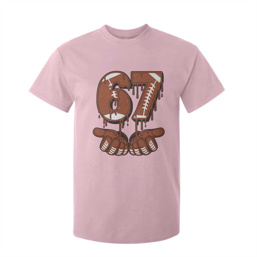 67 Six Seven T Shirt For Kid Funny Football Meme TS14 Light Pink Print Your Wear