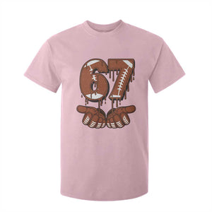 67 Six Seven T Shirt For Kid Funny Football Meme TS14 Light Pink Print Your Wear