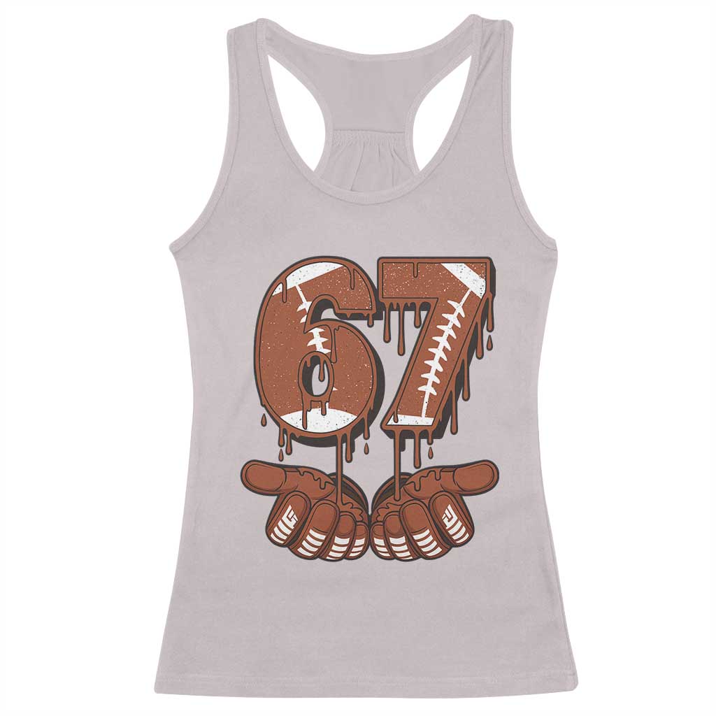 67 Six Seven Racerback Tank Top Funny Football Meme TS14 Ice Gray Print Your Wear