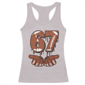 67 Six Seven Racerback Tank Top Funny Football Meme TS14 Ice Gray Print Your Wear
