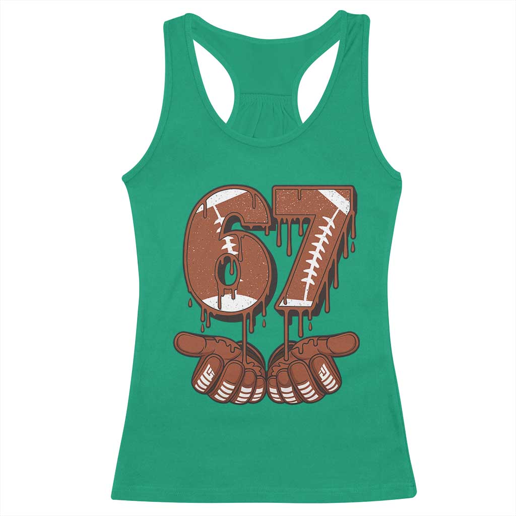 67 Six Seven Racerback Tank Top Funny Football Meme TS14 Irish Green Print Your Wear