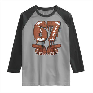 67 Six Seven Raglan Shirt Funny Football Meme TS14 Sport Gray Black Print Your Wear