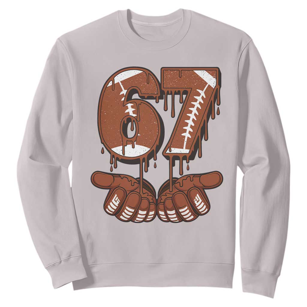 67 Six Seven Sweatshirt Funny Football Meme TS14 Ice Gray Print Your Wear